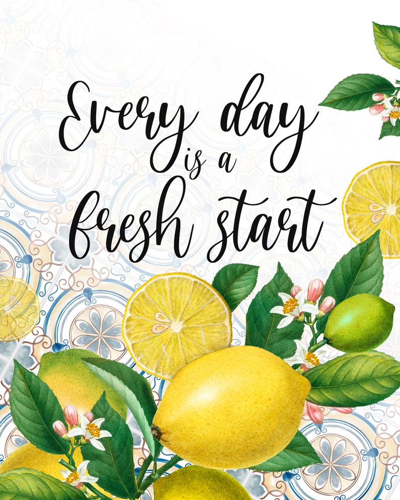 lemon print kitchen wall decor kitchen quotes printable etsy
