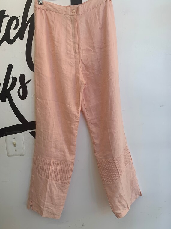 Vintage Deadstock Peach Linen Pants