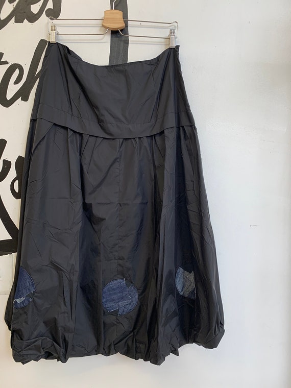 Deadstock Vintage Black Pleated Bubble Skirt