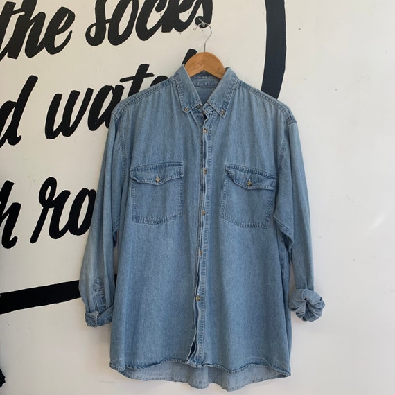 Vintage Deadstock Light Blue Denim Shirt
