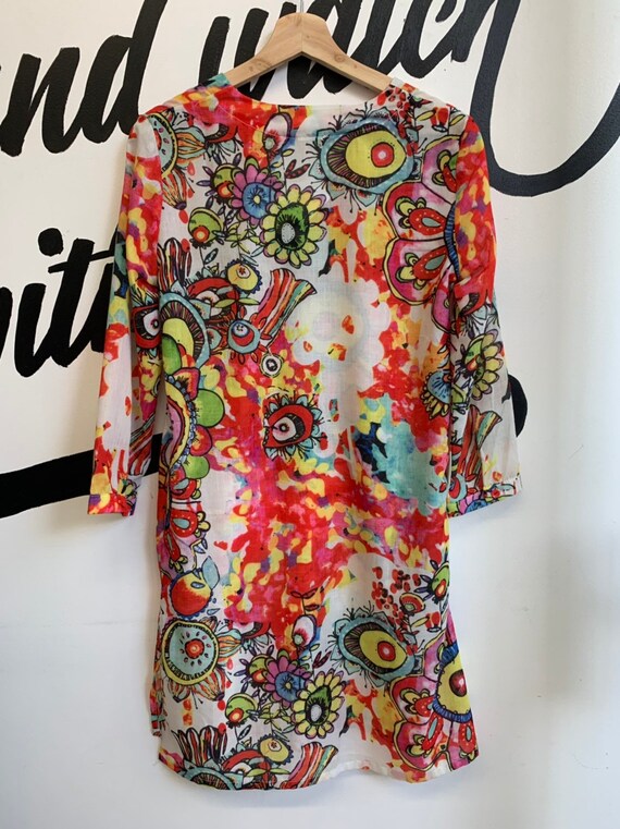 Vintage Deadstock Abstract Multicolor Print Shirt