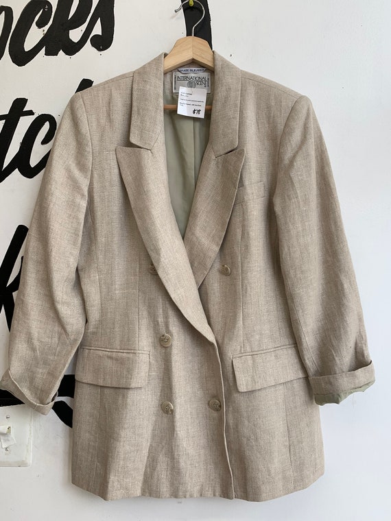Deadstock Vintage Cream Linen Blazer