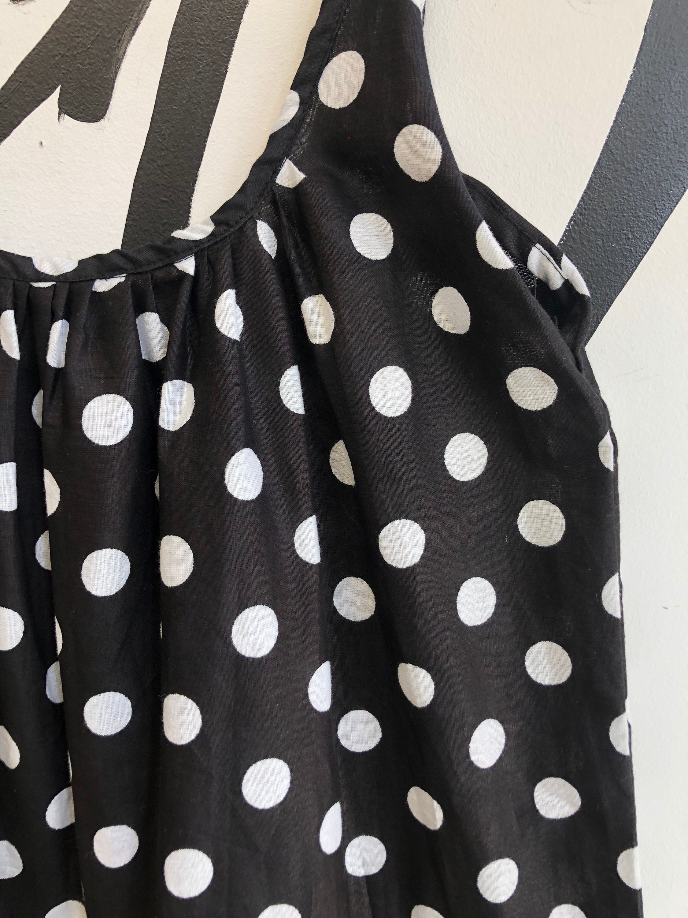 black and white polka dot frocks