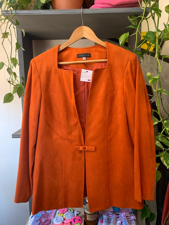 Vintage DEADSTOCK Orange Lined Blazer