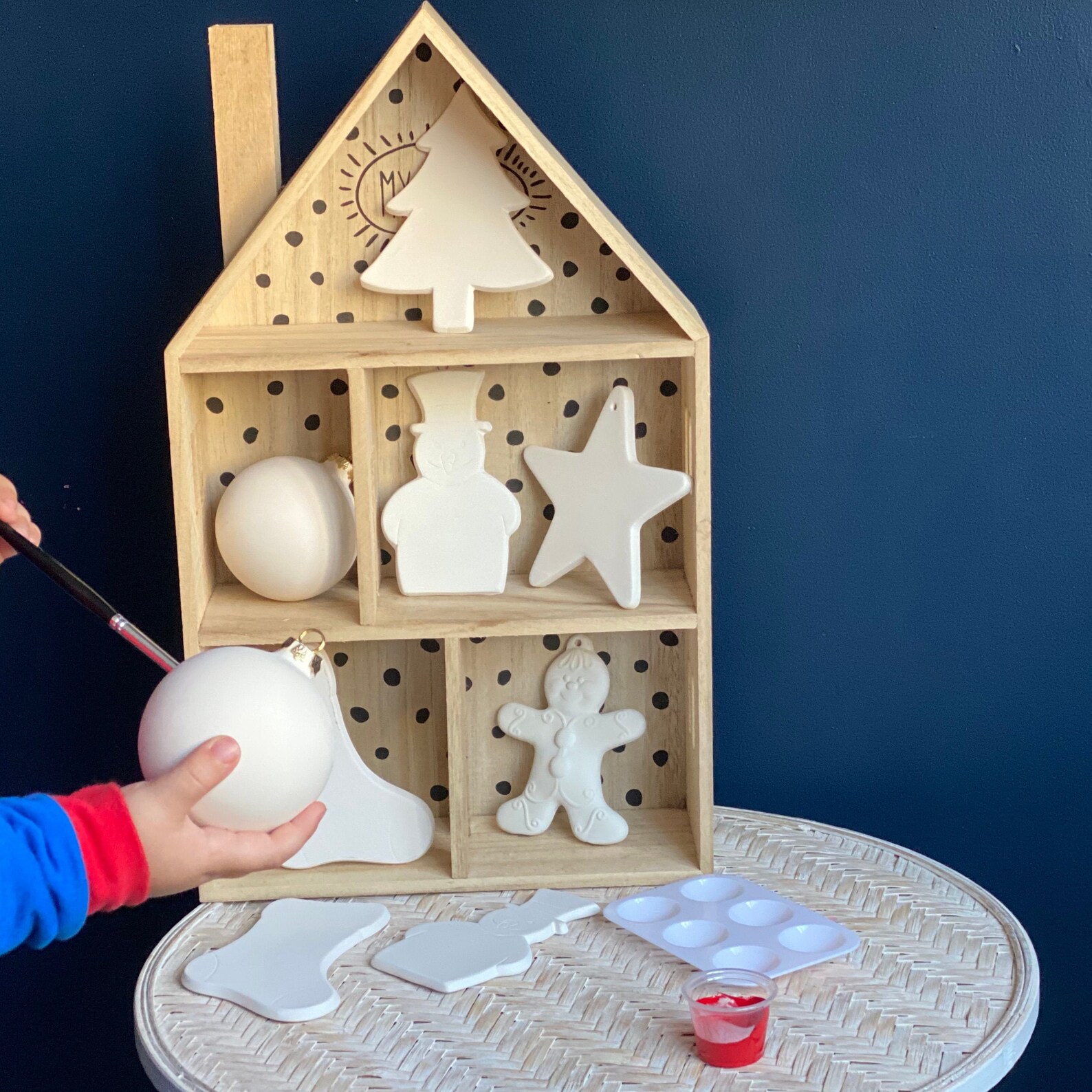 Ceramic Christmas Bauble Painting Kit Etsy UK