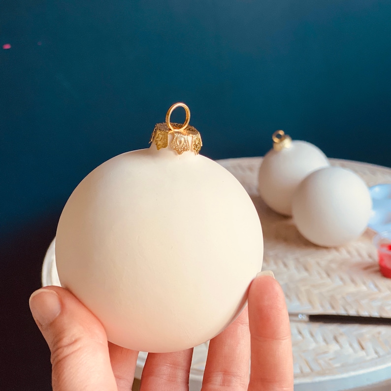 Ceramic Christmas Bauble Painting Kit Etsy