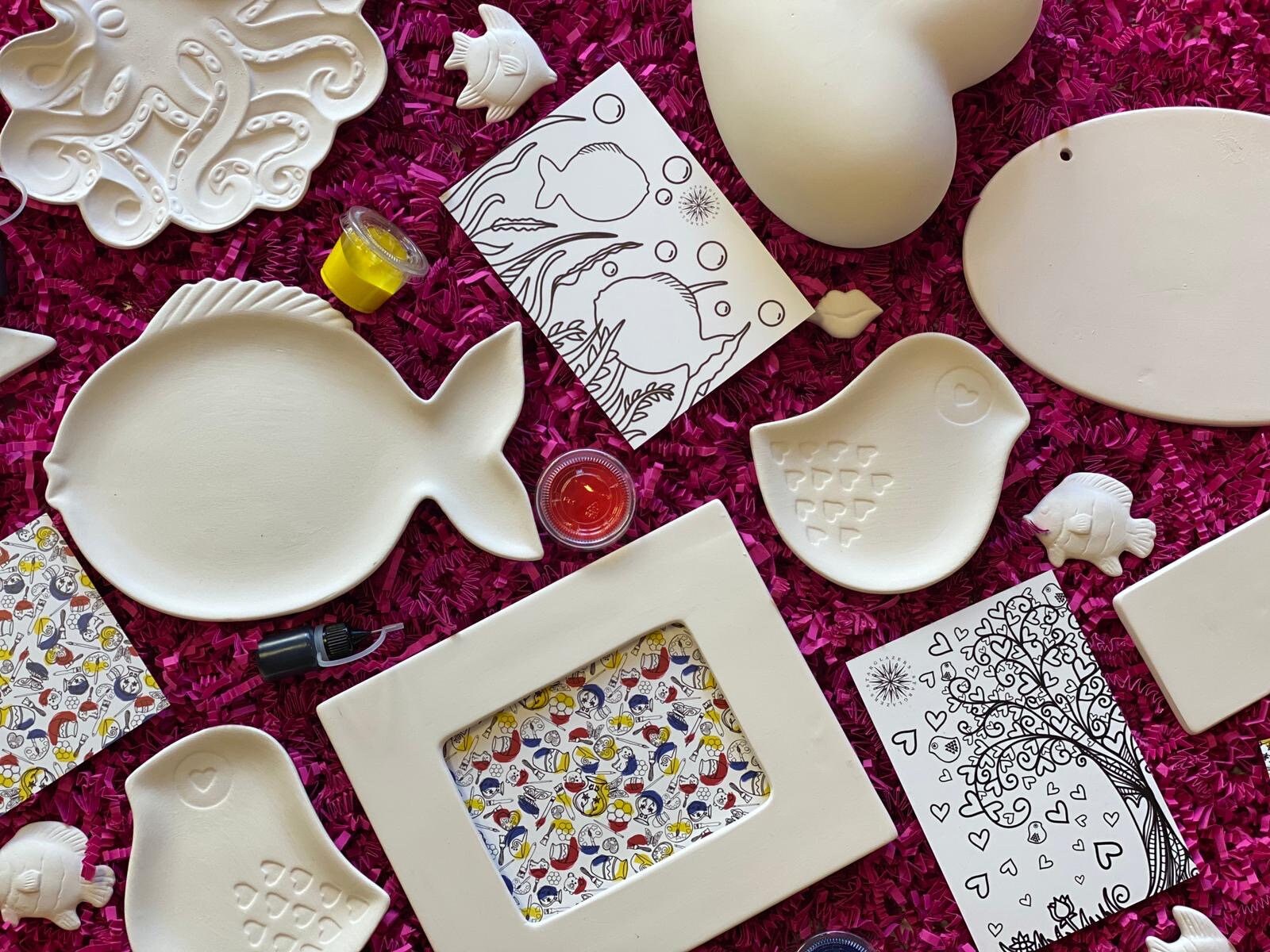 Subscription Box paint your own pottery kit adult and Etsy