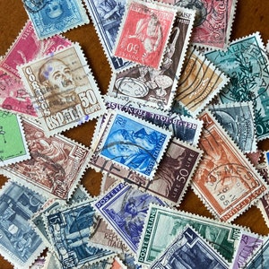 50 pc Assorted Vintage Stamps /  Collectible Vintage Stamps Stamp Collectors Vintage Stamp Assortment