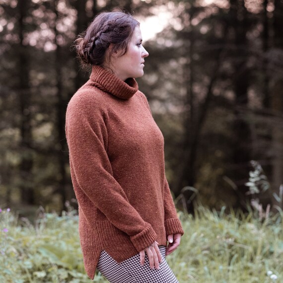 Merino Wool Sweater Turtleneck Sweater 