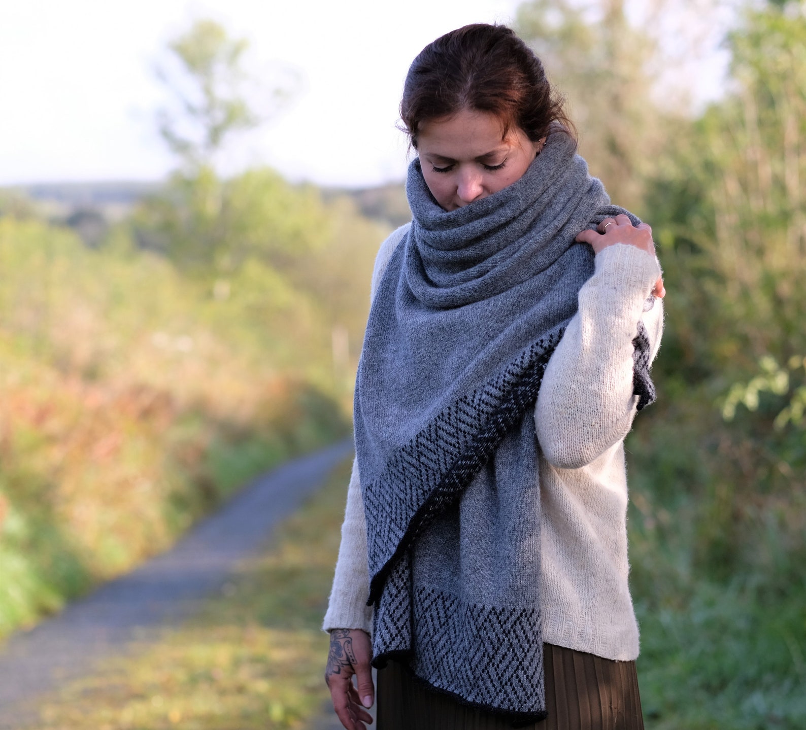 Blanket scarf extra large travel scarf Oversized wool scarf Etsy