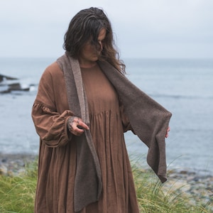 Handmade Alpaca Wool Scarf: Soft Knit Ribbed Scarf