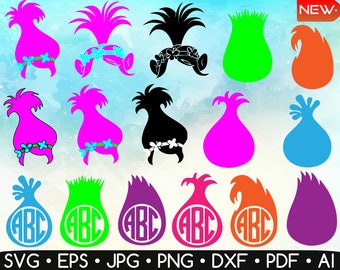 Poppy troll clipart | Etsy