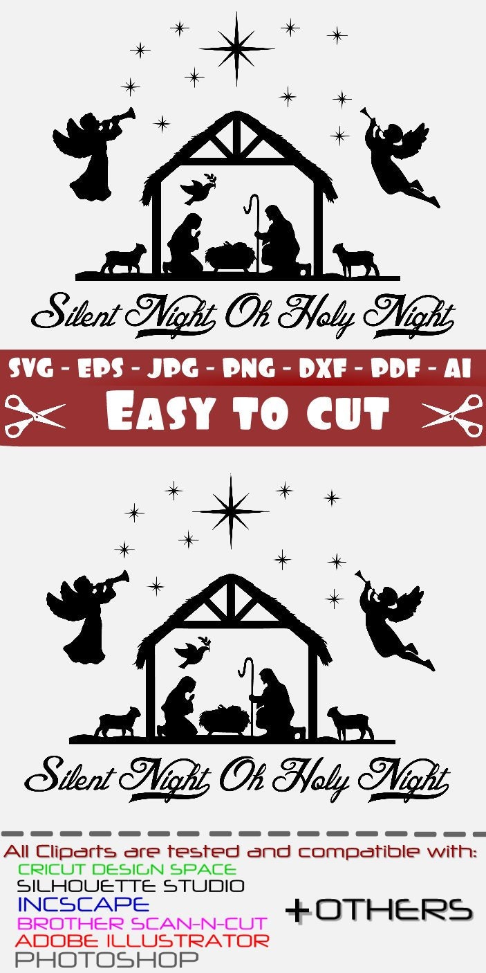 Download Oh Holy Night SVG Christmas Nativity Scene Svg Holy Family | Etsy