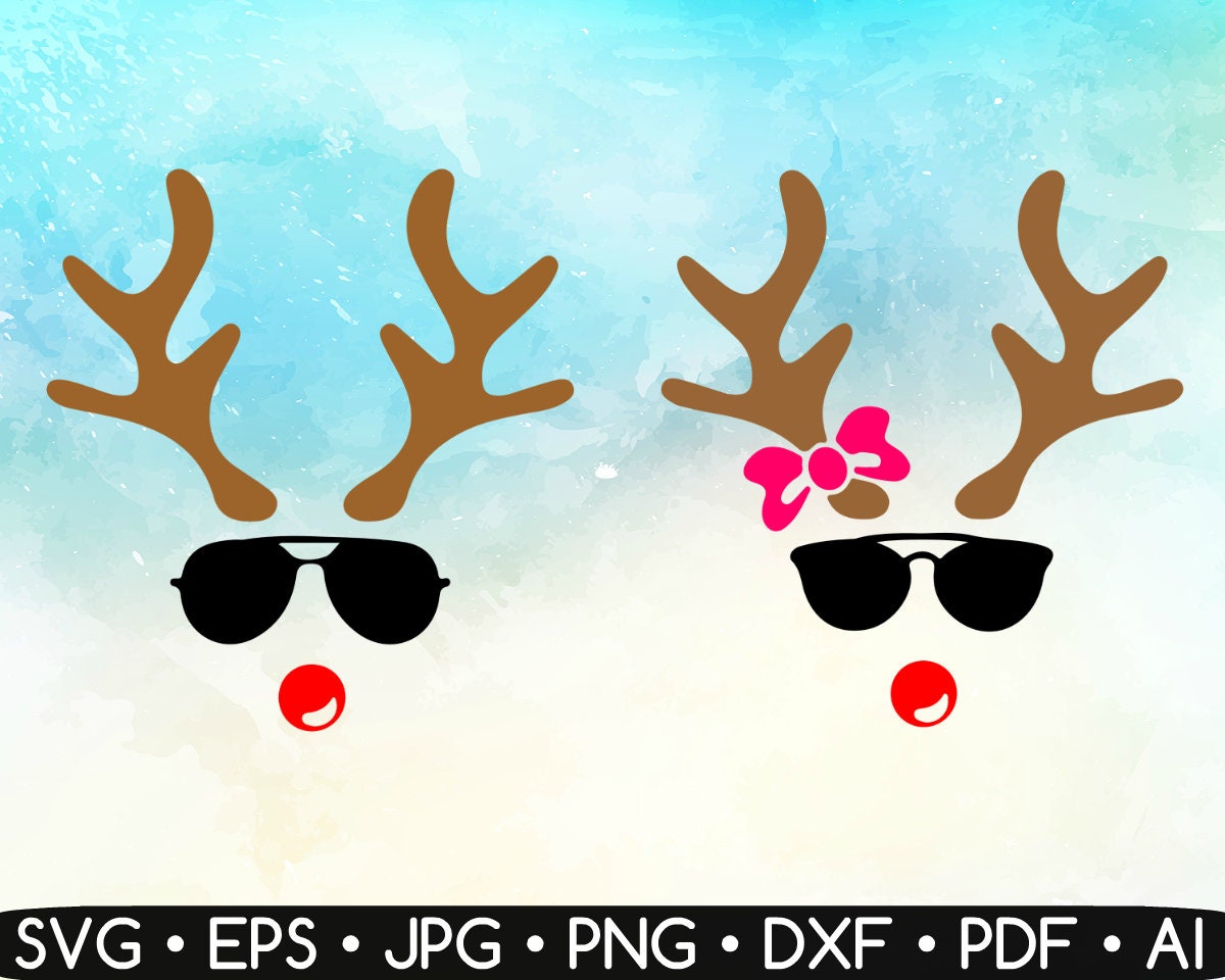 Download Reindeer Sunglasses Svg Reindeer Boy Girl Svg Rudolph Svg ...