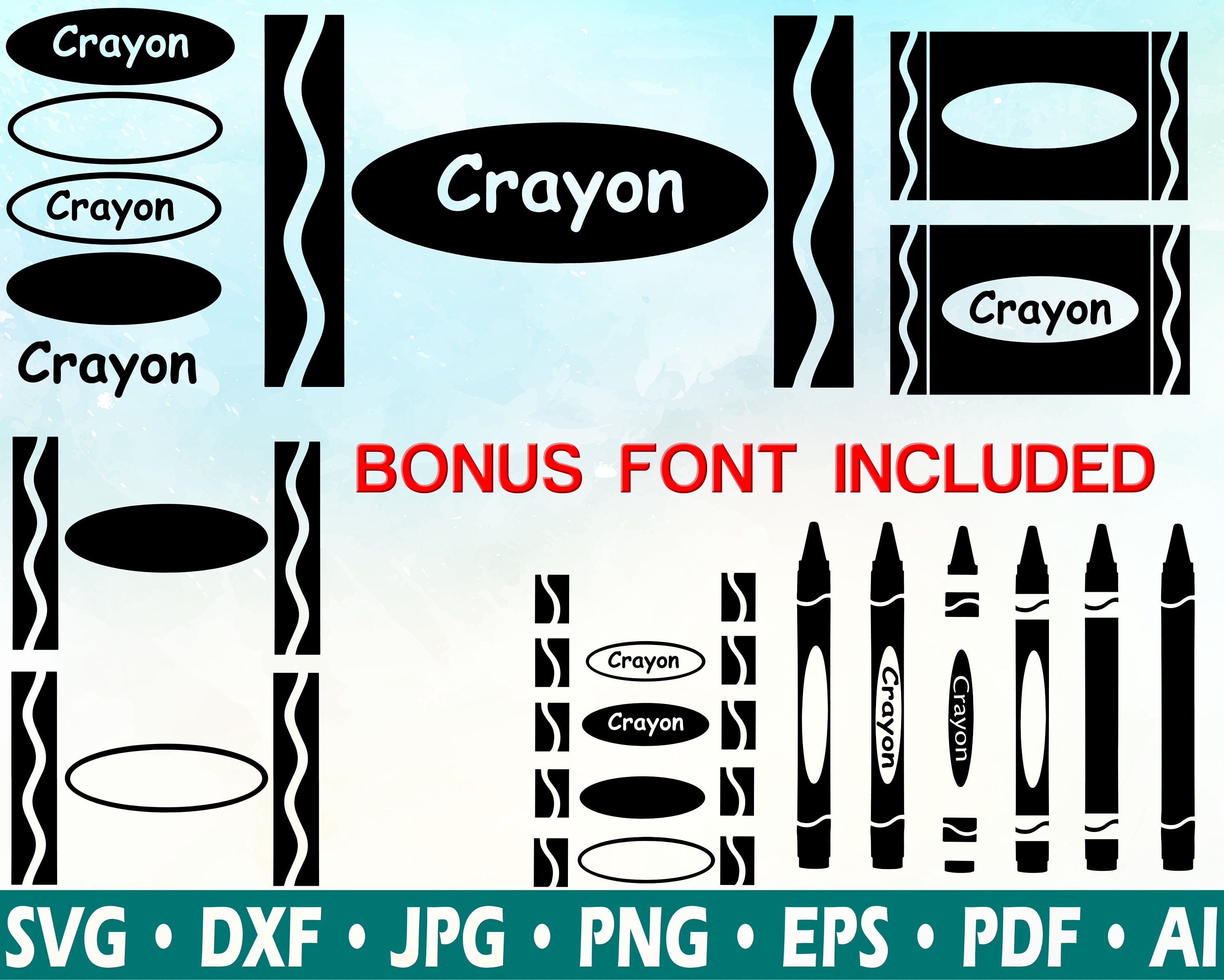 Download Crayon Svg Wrapper Svg Crayola Svg Crayon Monogram Frame ...