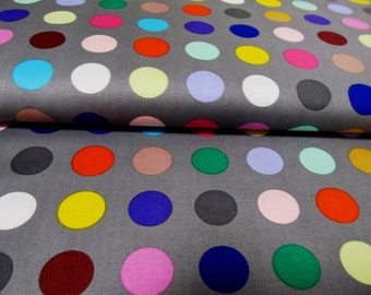 Punkte Dots Tupfen grau Baumwolle Patchworkstoff   50x110 cm