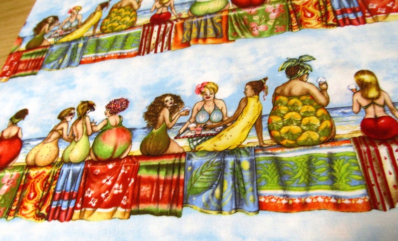 fruit ladies big women 47 x 110 cm cotton patchwork fabric image 7