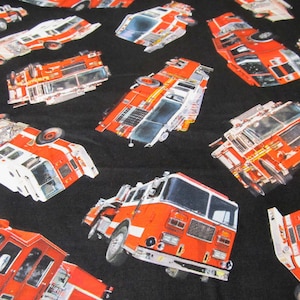 Fire brigade fire engine fire cotton patchwork fabric 50 x 110 cm