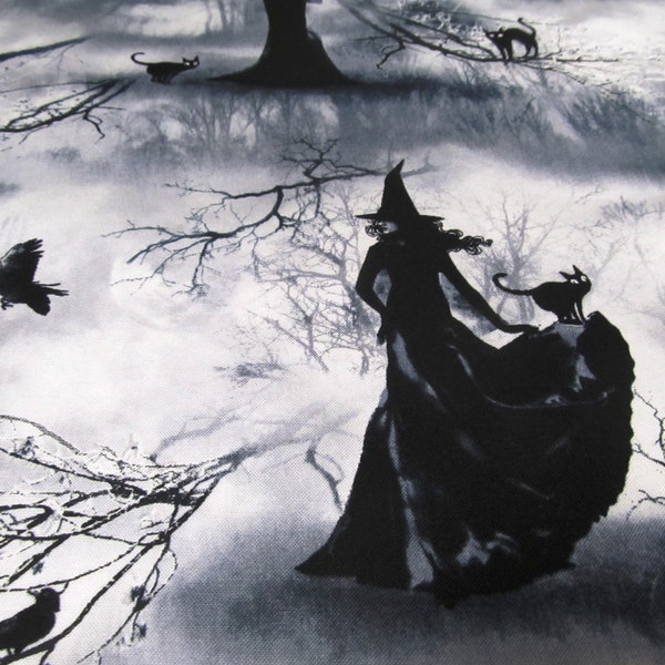 Gothic Fledermaus  Schädel Geist Baumwolle  50x110 cm