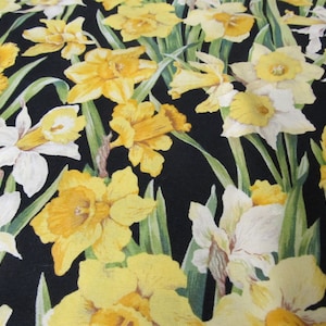 Osterglocken Narzissen Ostern   Baumwolle Patchworkstoff Nutex   50x110 cm