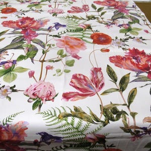 REST Tulpen Akelei Mohn  Baumwolle  Dekostoff  Outdoor  115x70cm  Baumwolle