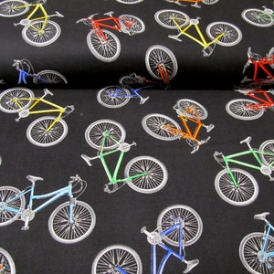 Bicycle wheel bicycles timeless cotton patchwork fabric 50 x 110 cm