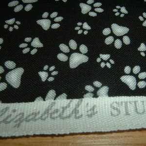 Paws paws black white Elisabeth Studio cotton patchwork fabric 50 x 110 cm image 5