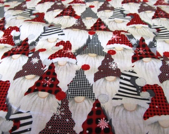 Wichtel Gnome Weihnachten   Baumwolle Patchworkstoff Timeless 50x110 cm