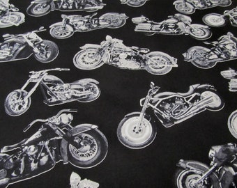 Motorad Motorräder Biker   Baumwolle Patchworkstoff   50x110 cm