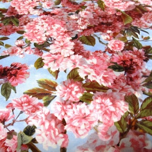 Cherry Blossoms Ciliegie Sakura Blooms Tessuto patchwork con stampa digitale Hofmann 50 x 110 cm