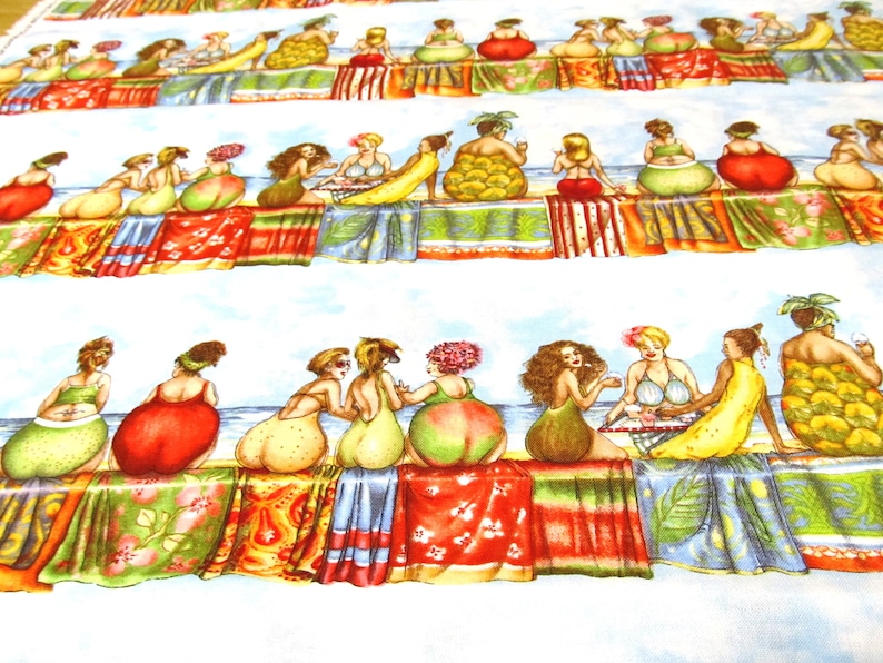 fruit ladies big women 47 x 110 cm cotton patchwork fabric image 5