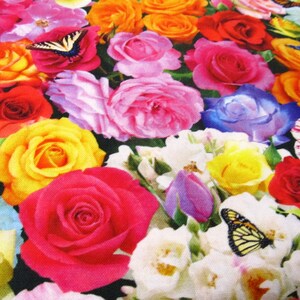 Roses Rose Roses Elisabeth Studio cotton patchwork fabric 50 x 110 cm image 2