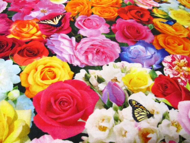 Roses Rose Roses Elisabeth Studio cotton patchwork fabric 50 x 110 cm image 2