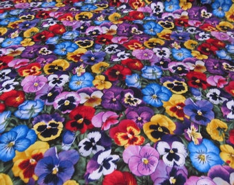 Veilchen Stiefmütterchen Viola Pansies  Patchworkstoff   50x110 cm