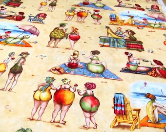 Cotton fabric fruit ladies big women 50 x 110 cm patchwork fabric