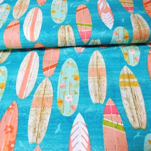 Surfboard Surfing Beach Travel Cotton 50 x 110 cm