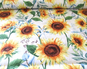 Sonnenblume Sunflower Baumwolle Patchworkstoff  Wilmington  50x110 cm