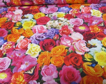 Rosen Rose Roses Elisabeth Studio   Baumwolle Patchworkstoff   50x110 cm