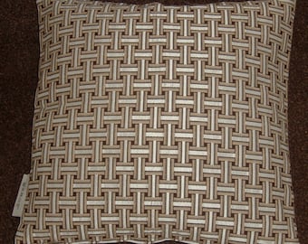 Cushion cover cushion checked beige brown gray 40 x 40 cm cotton