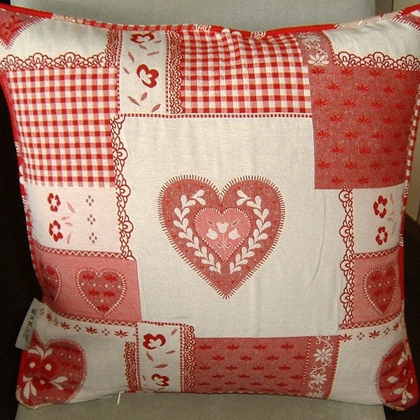 Enveloppe oreiller coeur caressée chalet chalet d’alpage coussins 50 x 50 cm keder