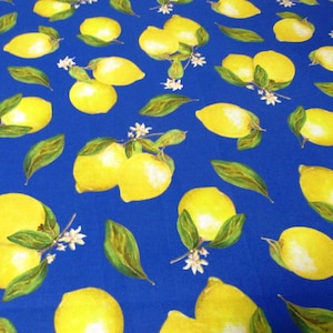 Citroen-citroen-katoenen patchworkstof 50 x 110 cm