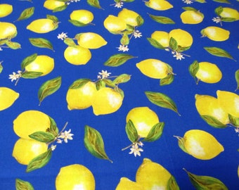 Zitronen Lemon Zitrone   Baumwolle Patchworkstoff  50x110 cm