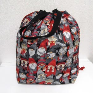 Projecttas, breimand, pompontas, kabouter, knutseltas, uniek handgemaakt item, XL