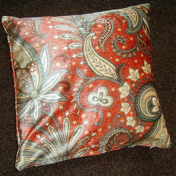 Kissenhülle Kissen Tizian cashmere  Paisley Velour Velvet 40x40 cm Baumwolle