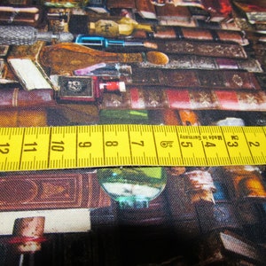 Books Book Book Library Bottles Bottles Cotton Patchwork Fabric 50 x 110 cm image 3