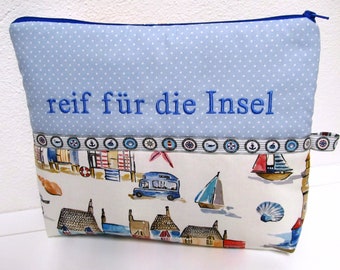 Cosmetic bag toiletry bag ready for the island XL