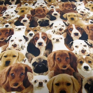 Dog Breed Windham one of a kind cotton patchwork fabric 50 x 110 cm