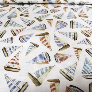 Sailboat Sailboats Ocean Oasis maritime cotton 50 x 110 cm