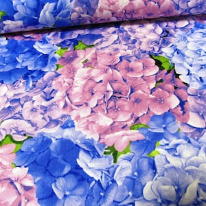 Hydrangeas Hydrangea Hydrangea Cotton Patchwork Fabric 50 x 110 cm