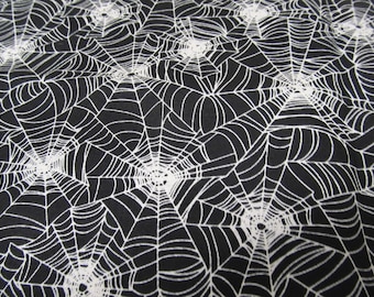 Ragnatela Halloween rete Tessuto patchwork gotico 50 x 110 cm